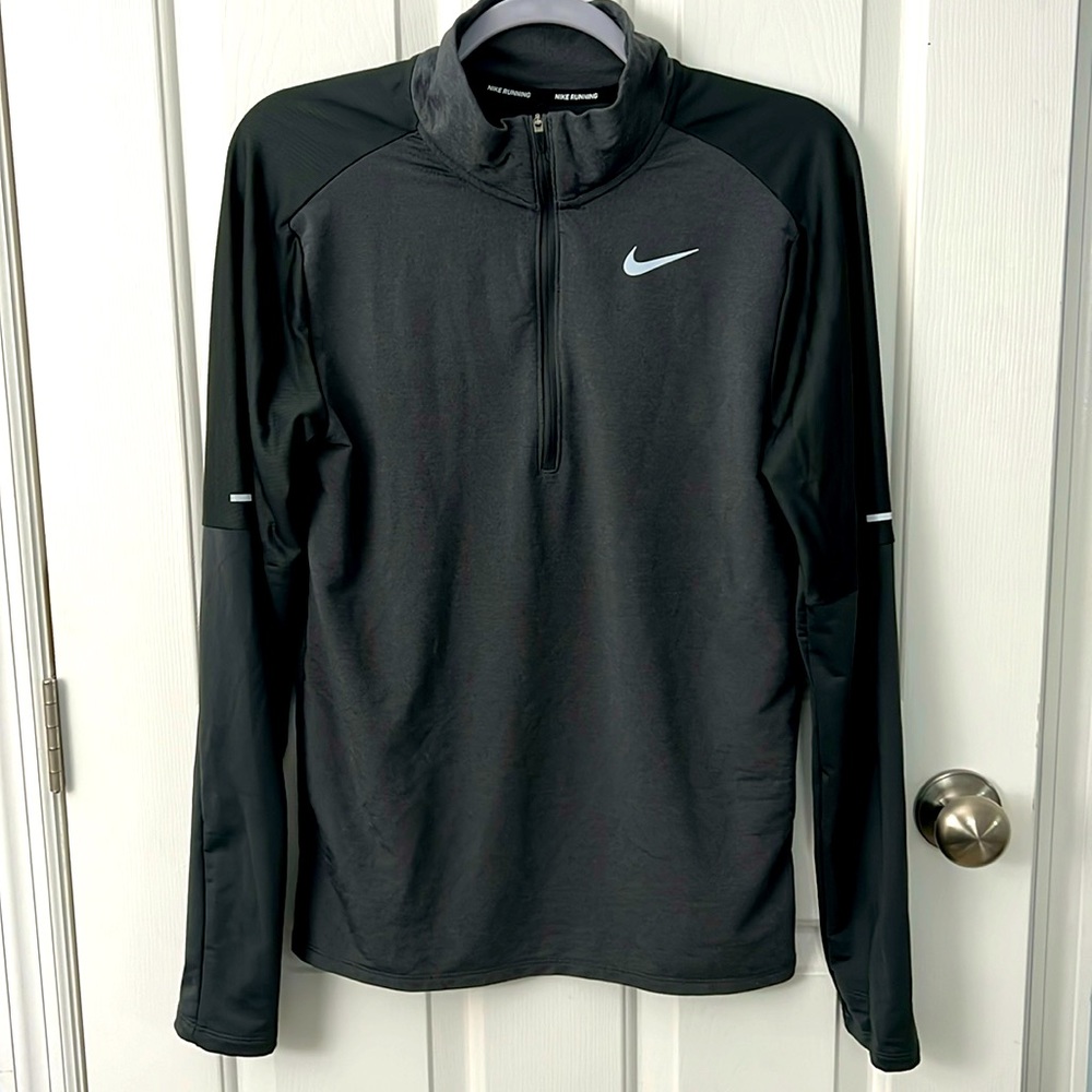 Nike Running Gray Long Sleeve Quarter Zip